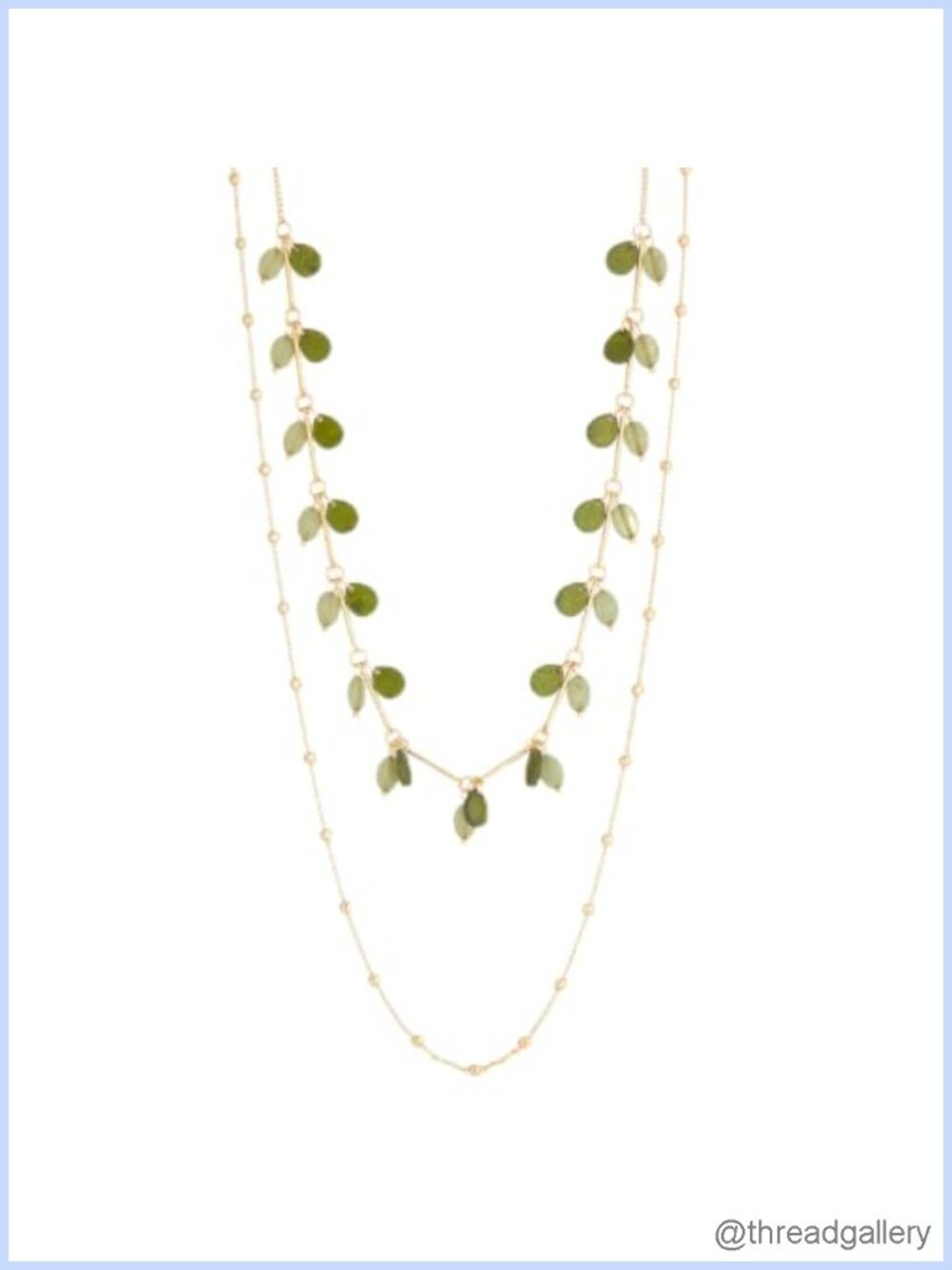 Layered Long Necklace Beaded Chain 14k Gold Plated Lobster Clasp Women